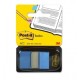 Post-It 680-23 lengüeta de índice Separador en blanco con pestaña Poliéster Azul